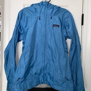 blue Patagonia H2no rain jacket